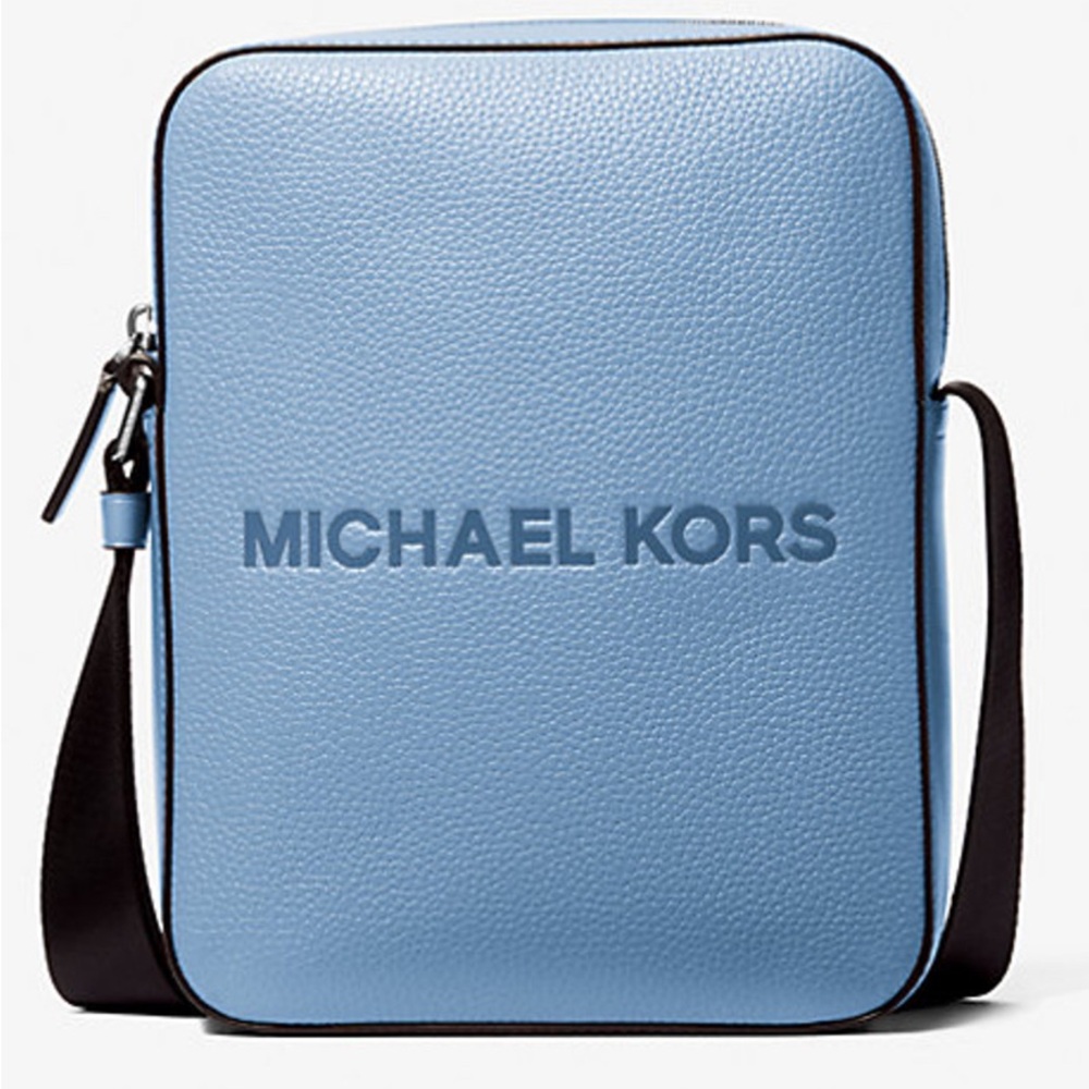 Michael Kors Cooper Reporter Bag Light Sky Leather - NWT Unisex